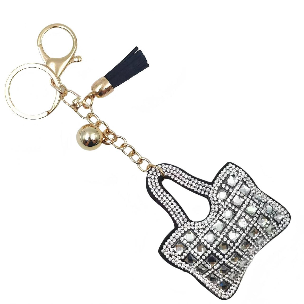 Ounamei Mini Handbag Keychain | Crystal Tassel Bag Charm