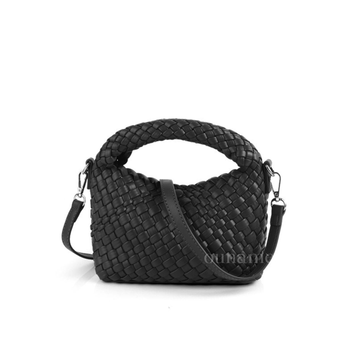 Mini Woven Crossbody Tote Bag