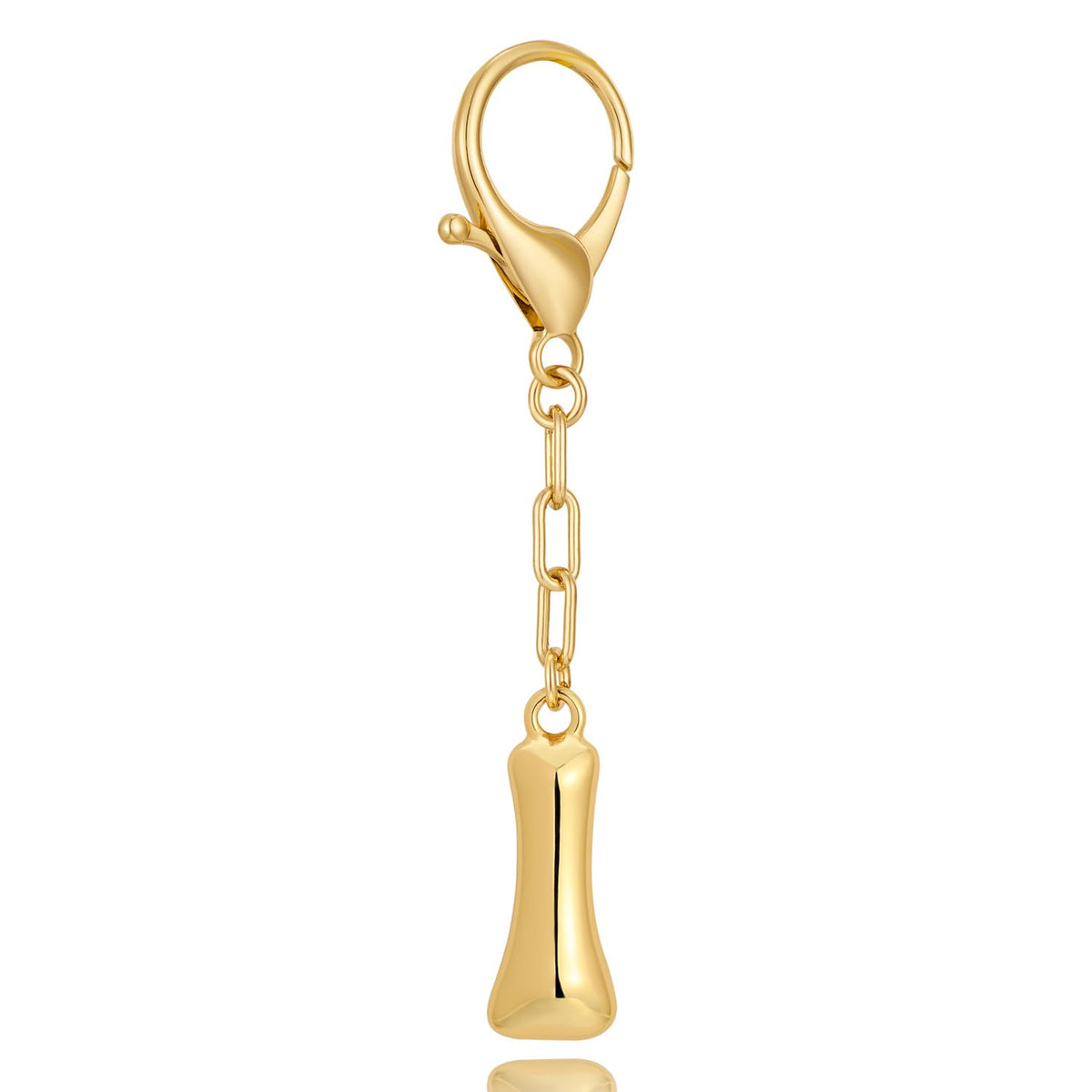 Initial Letter Bag Charm | Gold Bubble Alphabet Keychain for Women Handbag Accessory & Gift
