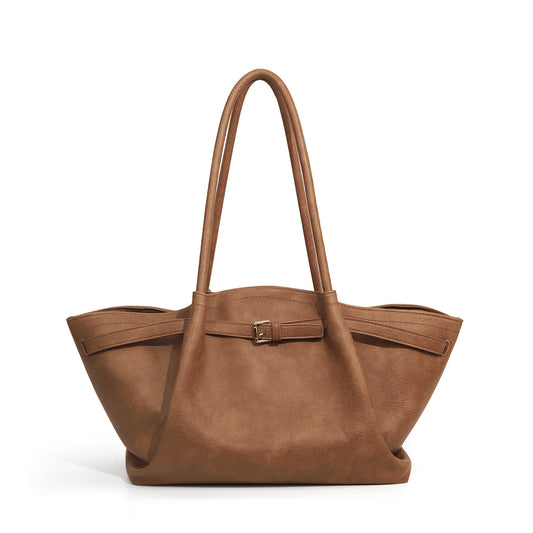 Ounamei Vegan Leather Unique Tote Shoulder Bag for Women | Solid & Checkered Styles |  Large Capacity Purse | Fits 16" Laptop