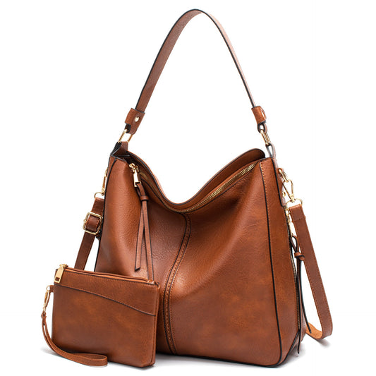 Ounamei Vegan Leather Hobo Tote Bag for Women | Large Capacity Shoulder Handbag