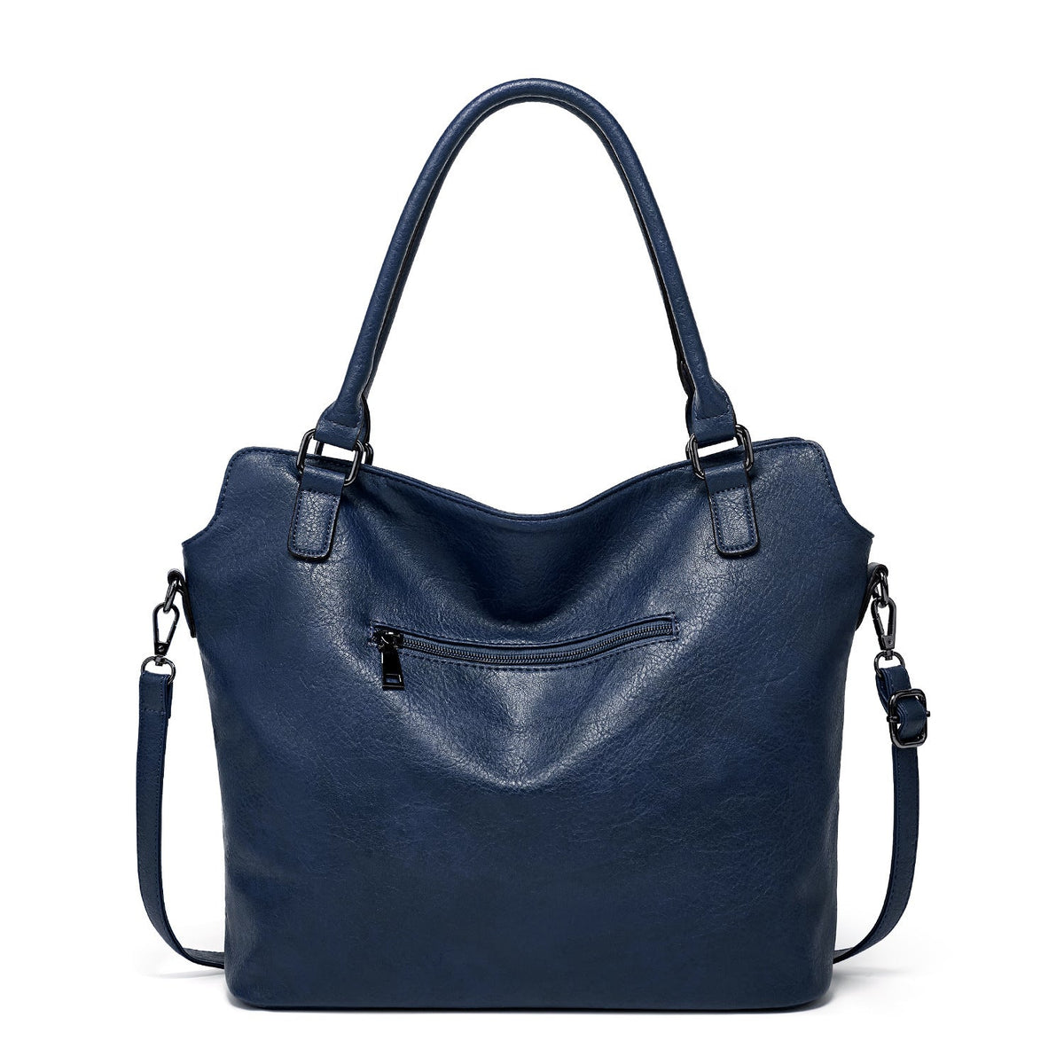 Ounamei Plaid Carry-All Hobo Tote Bag with Pouch for Women | PU Leather & Canvas Large-Capacity Shoulder & Crossbody Bag for Daily Use