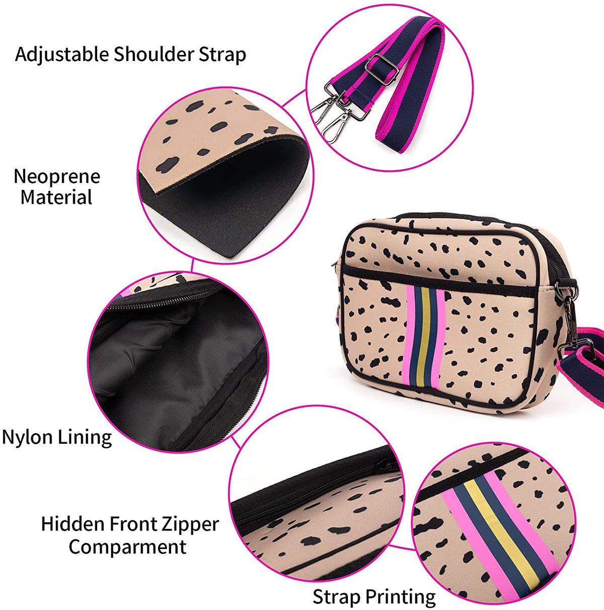 Chloe Neoprene Messenger Bag | Ounamei