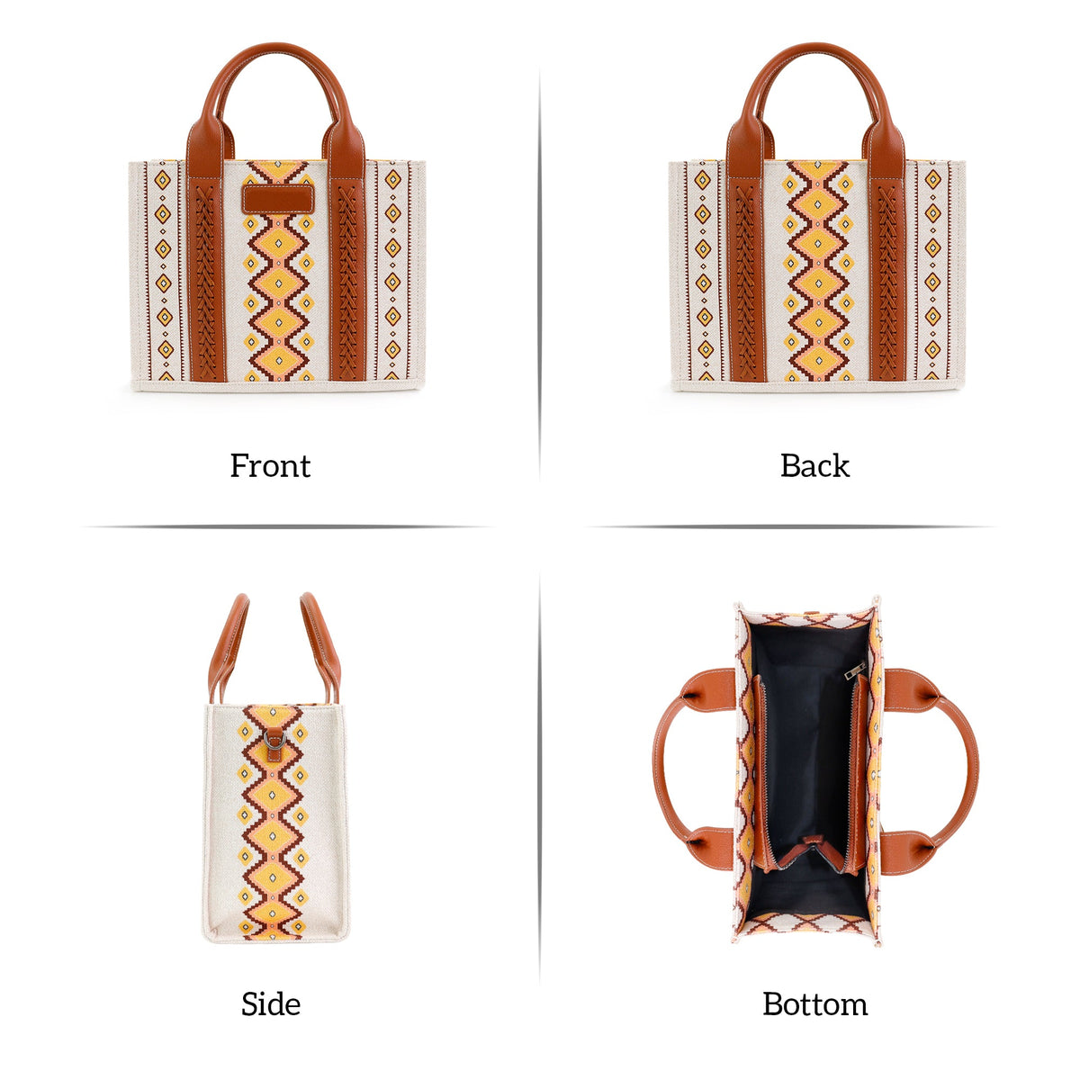 Ounamei Aztec Crossbody Tote Bag