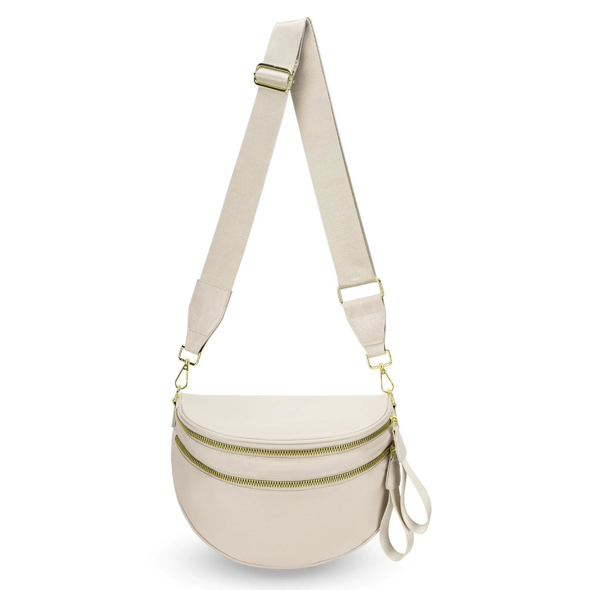 Ounamei Checkered Crossbody Bum Bag for Women Large Capacity Belt Bag for Moms & Everyday Travel