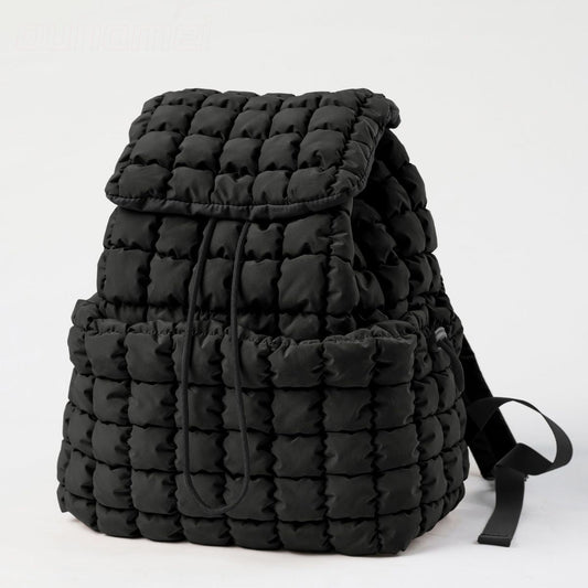 Ounamei Quilted Puffer Backpack | Lightweight, Spacious & Stylish Daypack for School, Travel & Everyday Use